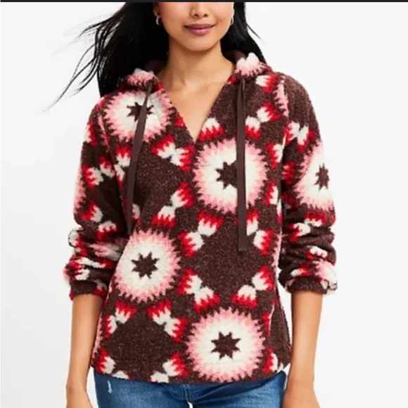 Loft Sunburst Sherpa Hoodie - Picture 1 of 7